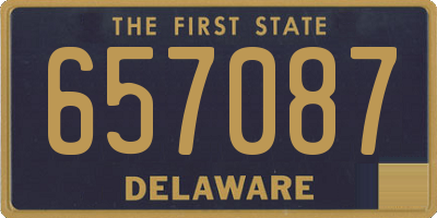 DE license plate 657087