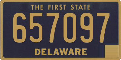 DE license plate 657097