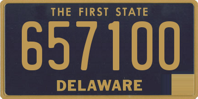 DE license plate 657100