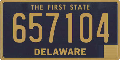 DE license plate 657104
