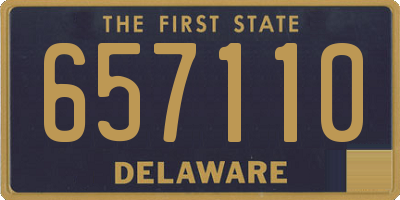 DE license plate 657110