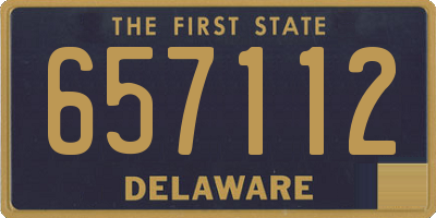 DE license plate 657112
