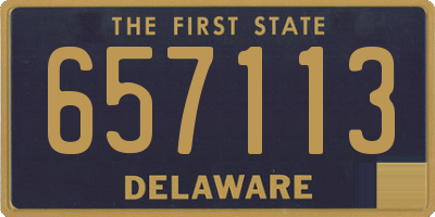 DE license plate 657113