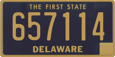 DE license plate 657114