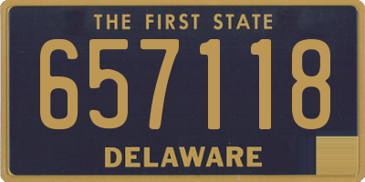 DE license plate 657118