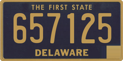 DE license plate 657125