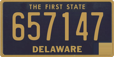 DE license plate 657147