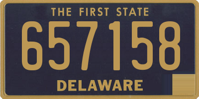 DE license plate 657158