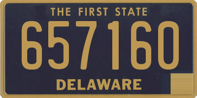 DE license plate 657160