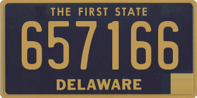 DE license plate 657166