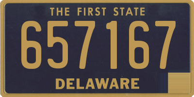 DE license plate 657167
