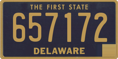 DE license plate 657172
