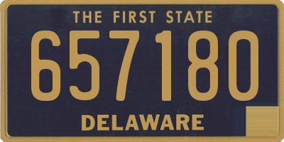 DE license plate 657180
