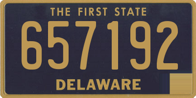 DE license plate 657192