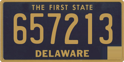 DE license plate 657213