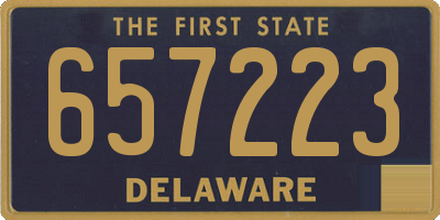 DE license plate 657223