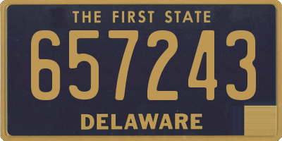 DE license plate 657243