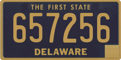 DE license plate 657256
