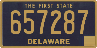 DE license plate 657287