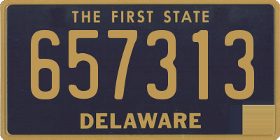 DE license plate 657313