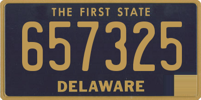 DE license plate 657325