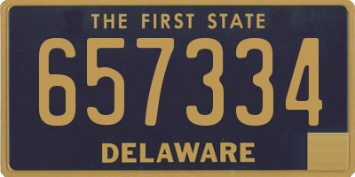 DE license plate 657334