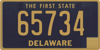 DE license plate 65734