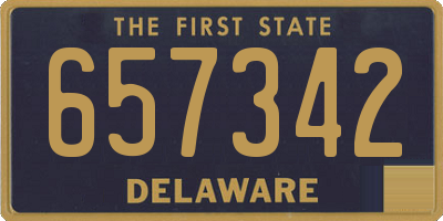 DE license plate 657342