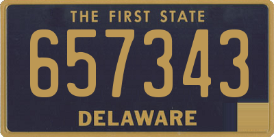 DE license plate 657343