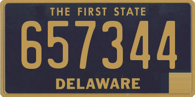DE license plate 657344