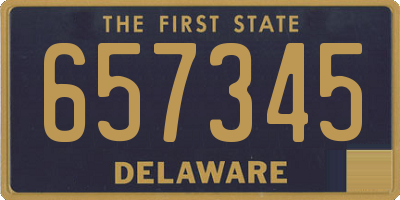 DE license plate 657345