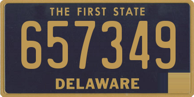 DE license plate 657349