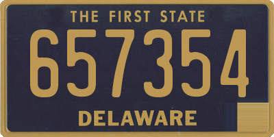 DE license plate 657354