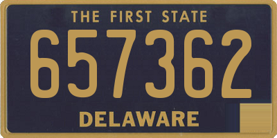 DE license plate 657362