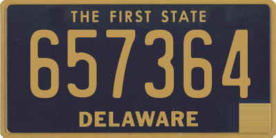DE license plate 657364