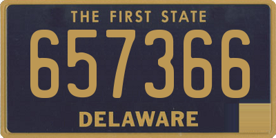 DE license plate 657366