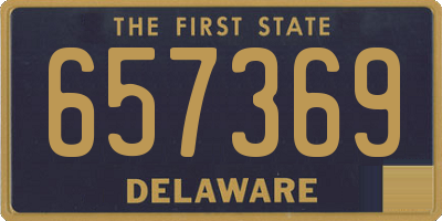 DE license plate 657369