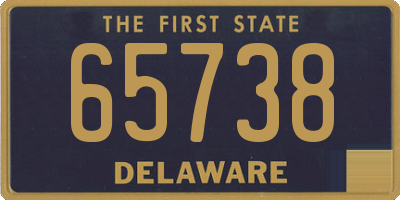 DE license plate 65738