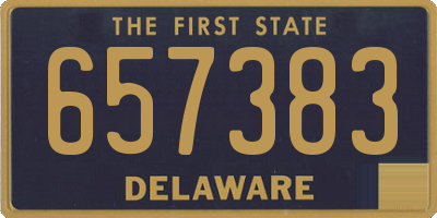 DE license plate 657383