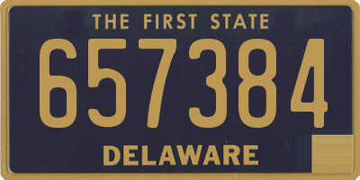 DE license plate 657384