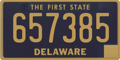 DE license plate 657385