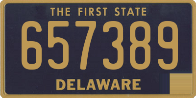 DE license plate 657389