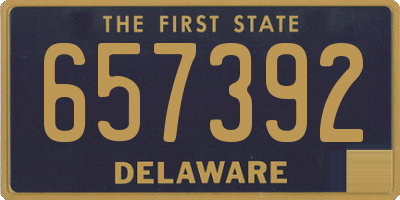DE license plate 657392