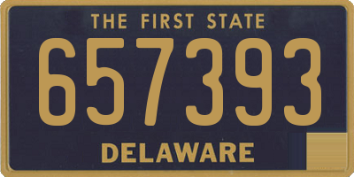 DE license plate 657393