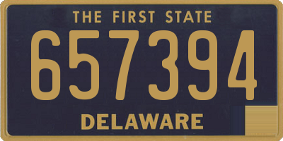 DE license plate 657394