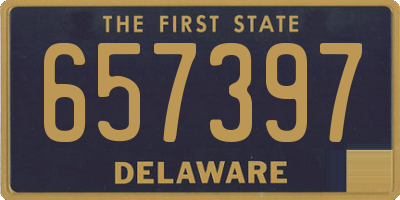DE license plate 657397