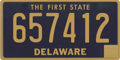 DE license plate 657412