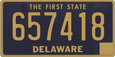 DE license plate 657418