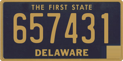 DE license plate 657431