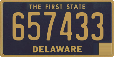DE license plate 657433